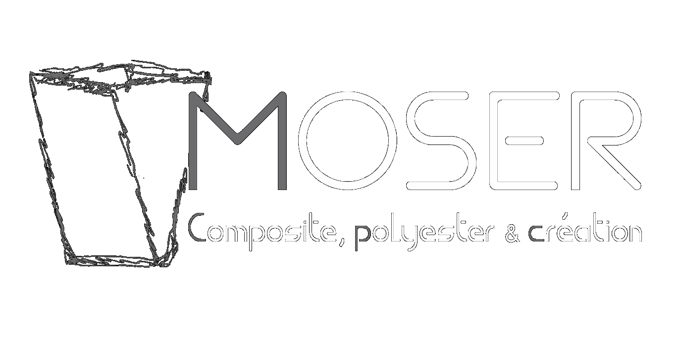 Pot de fleur, texte Moser Composite, polyester & creation